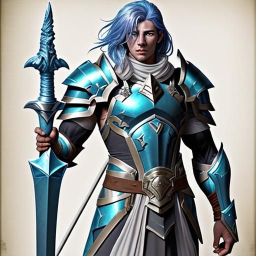 Earth Genasi Paladin with Hammer and Shield