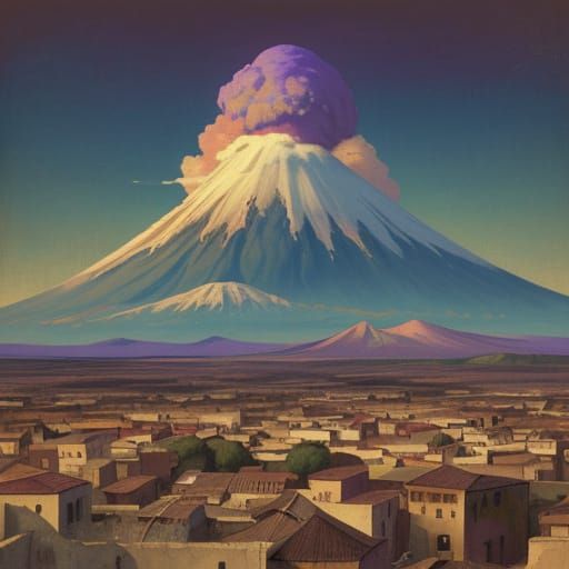 Fresco Painting of City's Last Day Before Destruction