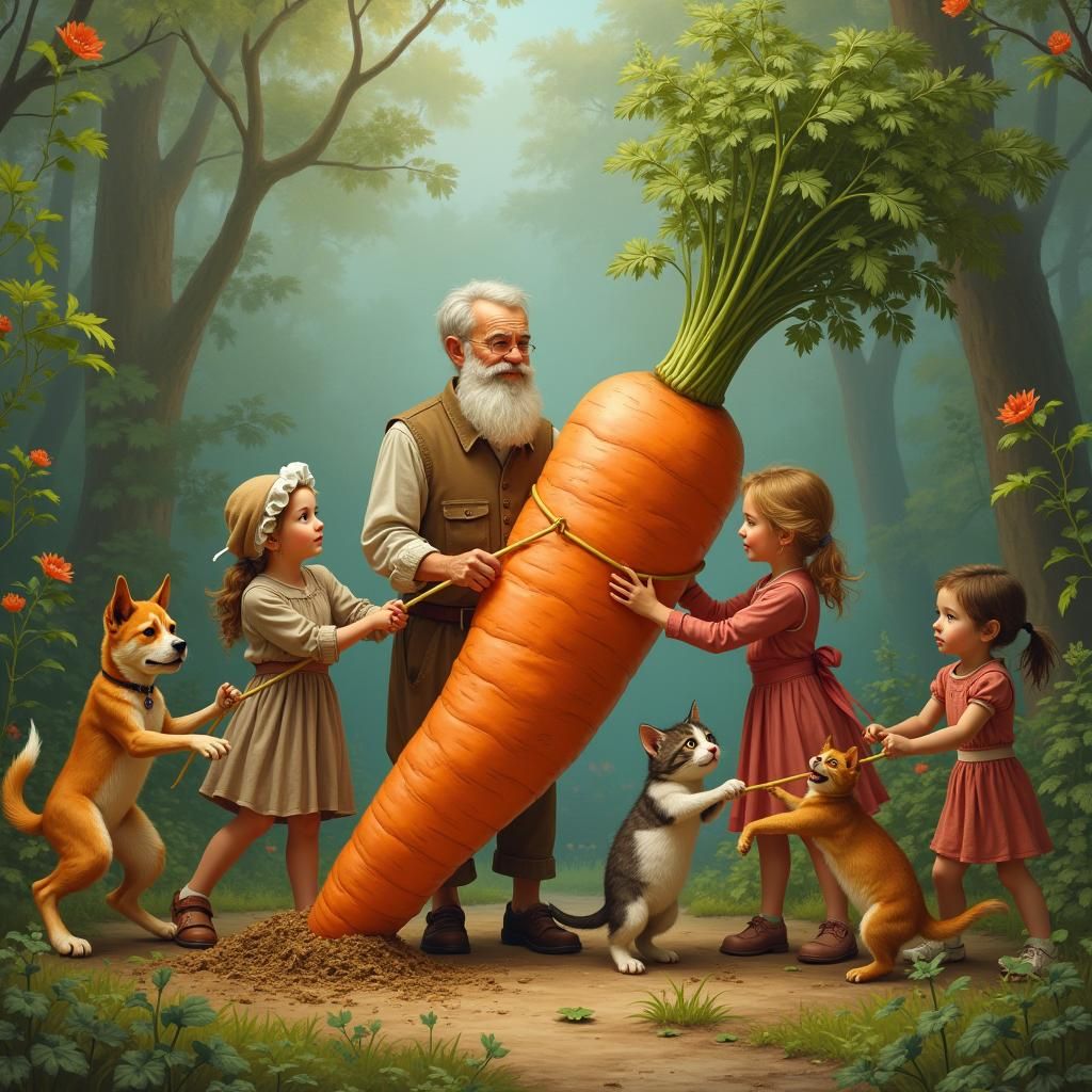 Fairytale Vegetable Garden: Giant Carrot Extraction