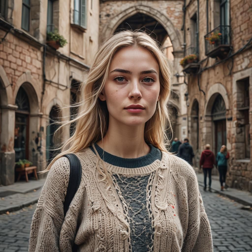 Realistic Portrait of an East European Woman