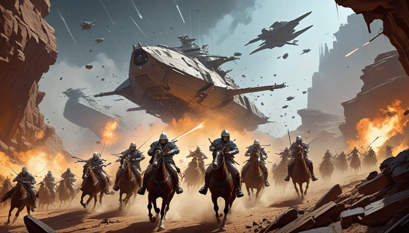 US Cavalry Charge Across a Star Destroyer