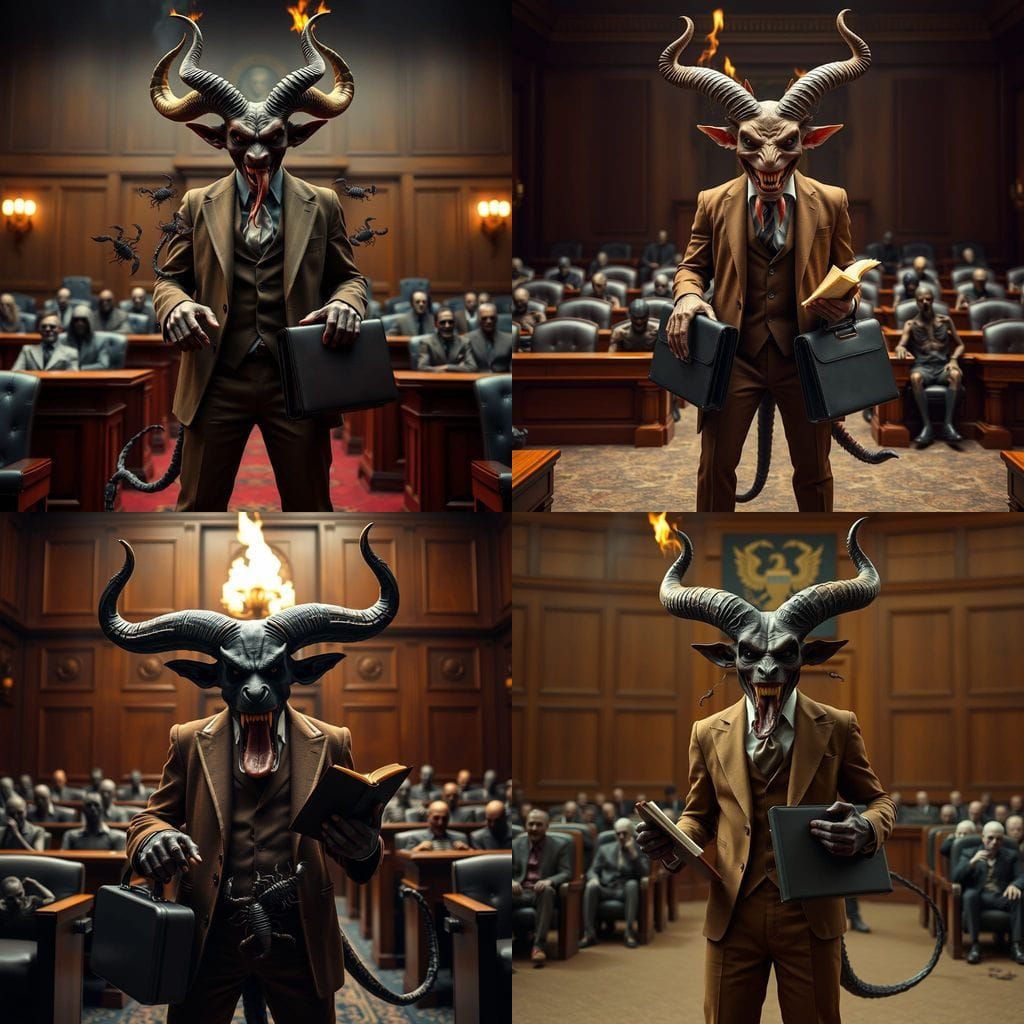Elegant Demon Lawyer Unleashes Chaos in Courtroom