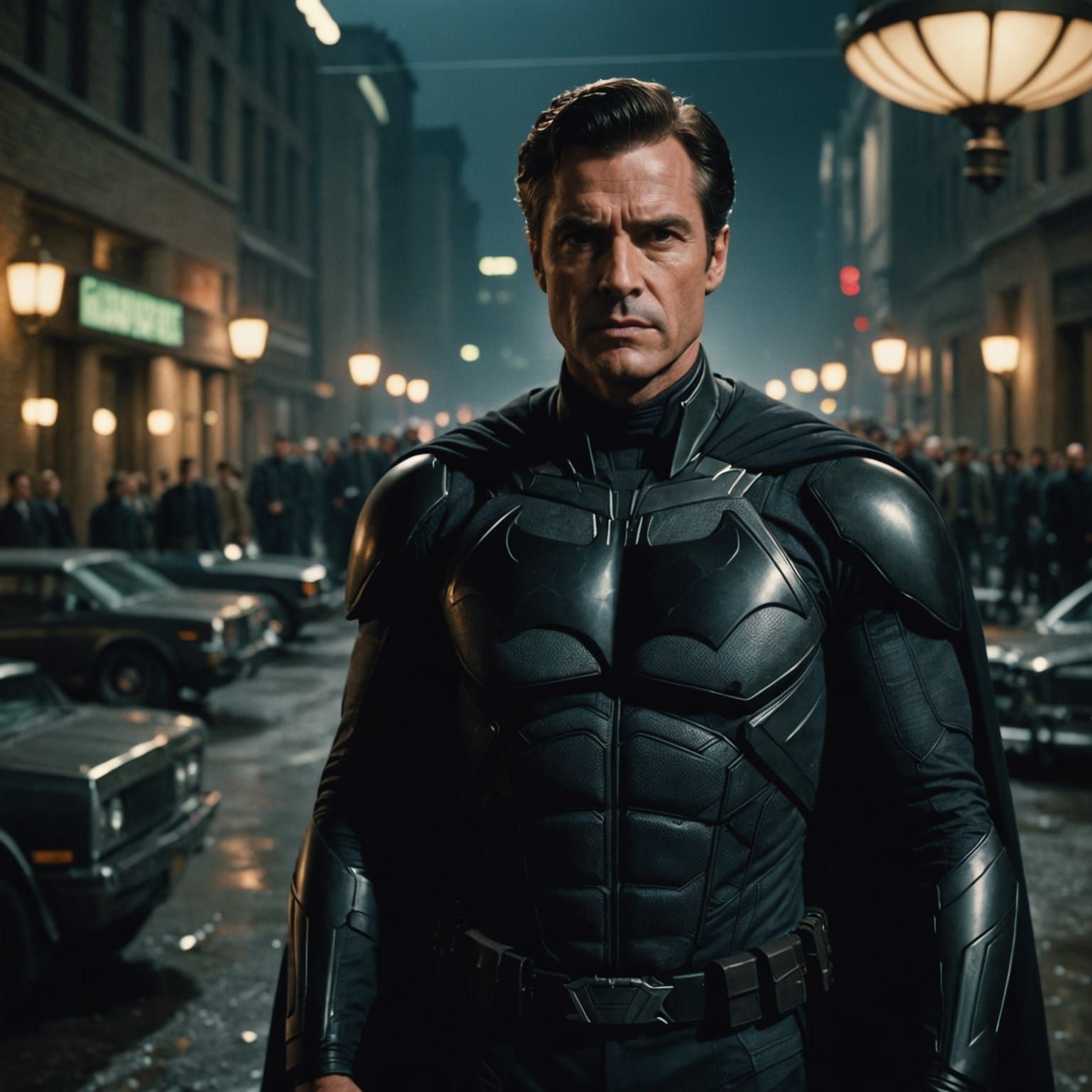 Cinematic Portrait of Bruce Wayne in Epic Film Style
