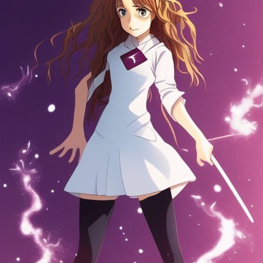 Hermione Granger in Anime Key Visual Style