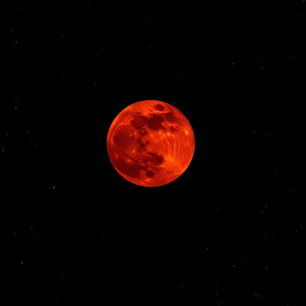 Blood Red Moon on Winter Solstice Night