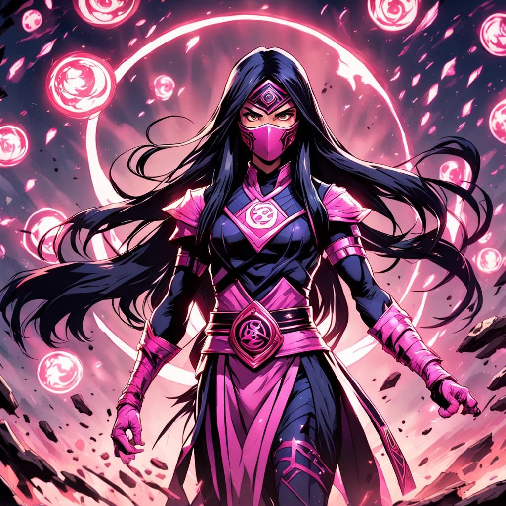 Mileena as Star Sapphire Lantern Corps in Anime Style