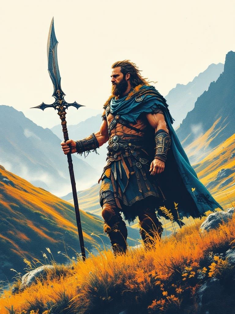 Risograph Warrior in Highland Frenzy