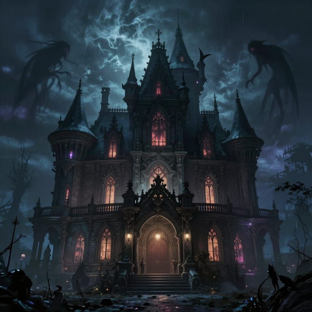 Demonic Haunted Manor with Poltergeist Activity in Matte Pai...