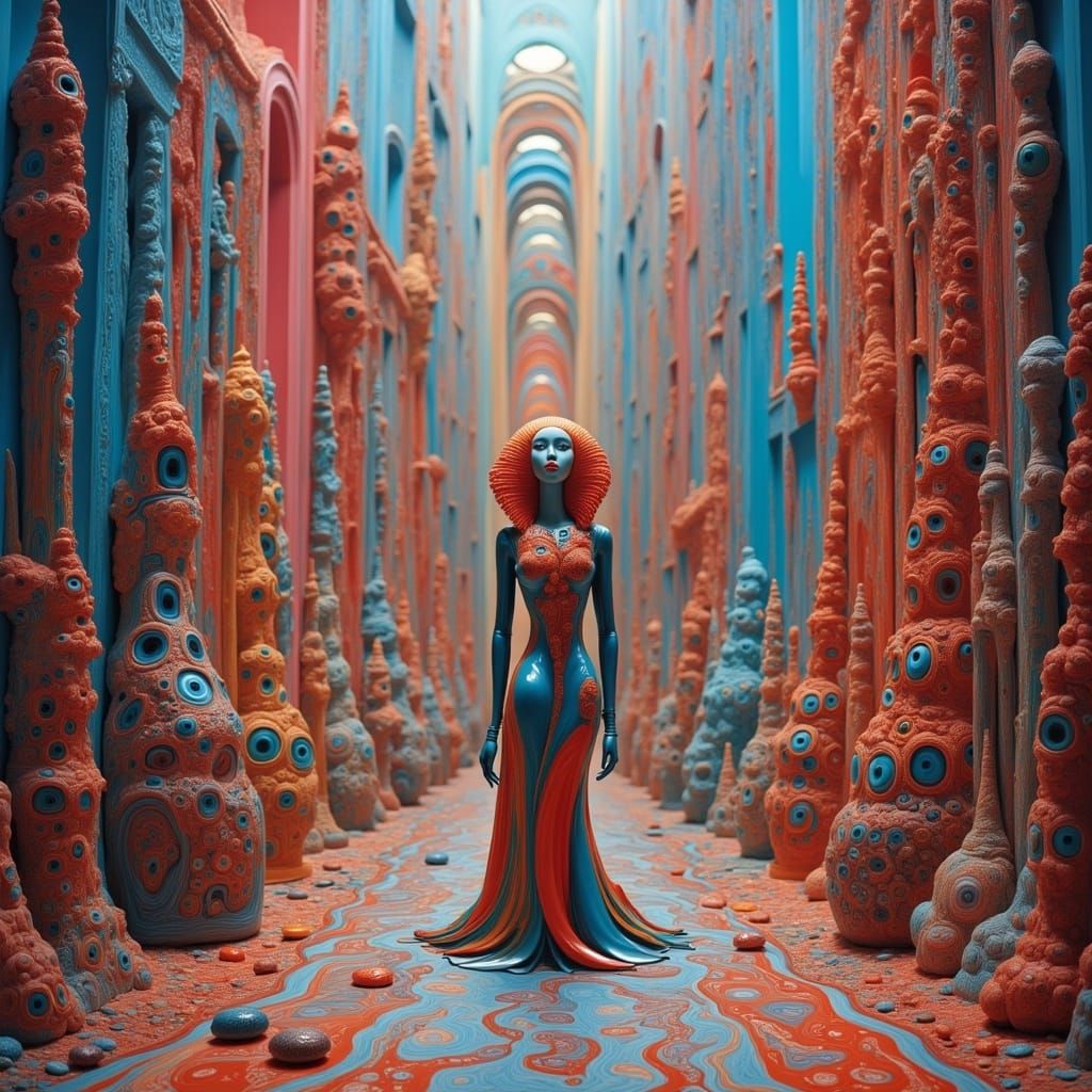 Surreal Cityscape Masterpiece in Hyper-Realistic Style