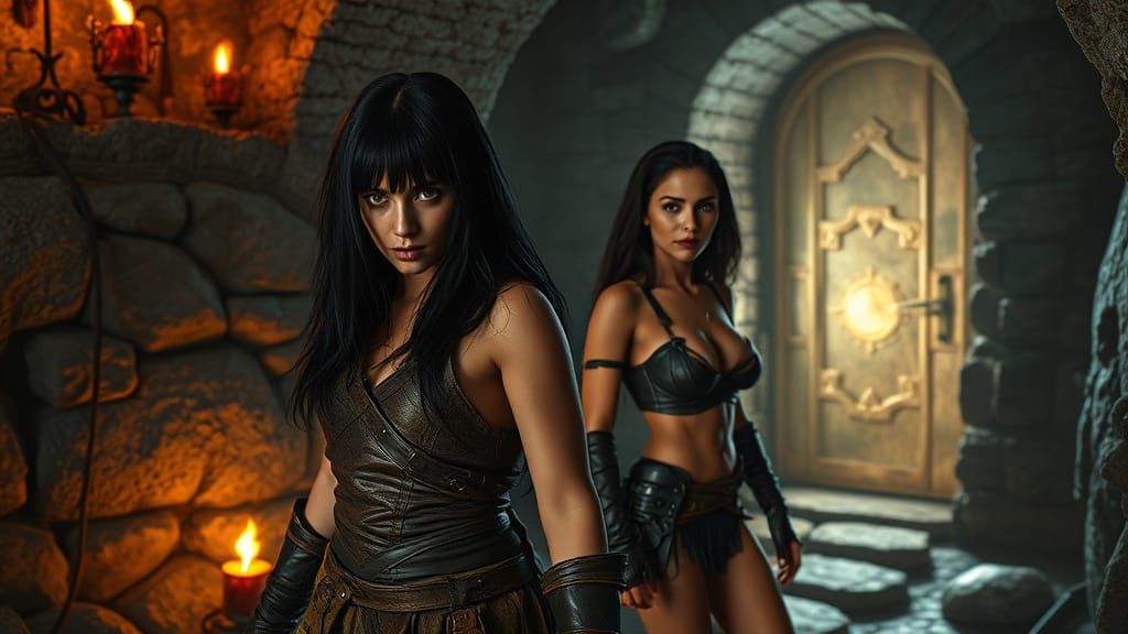 Barbarian and Thief Discover Cyberpunk Door