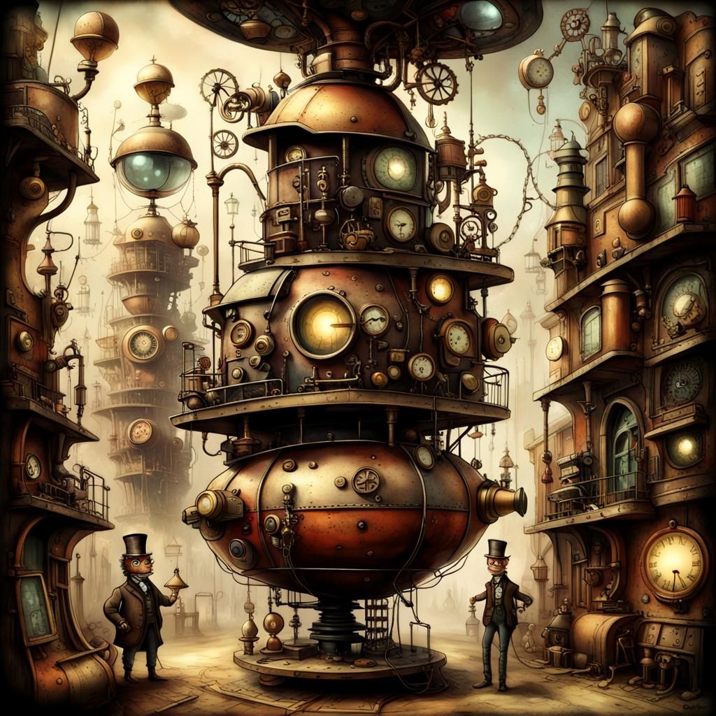 Steampunk Doll in Storybook Style