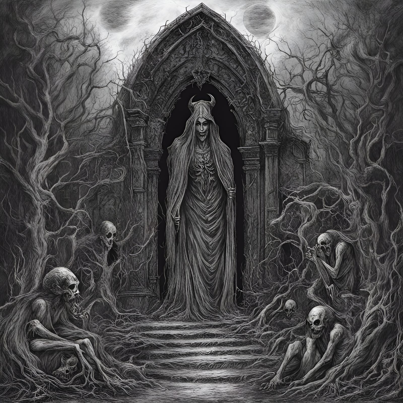 Gates of Hell Horror in Black Metal Style