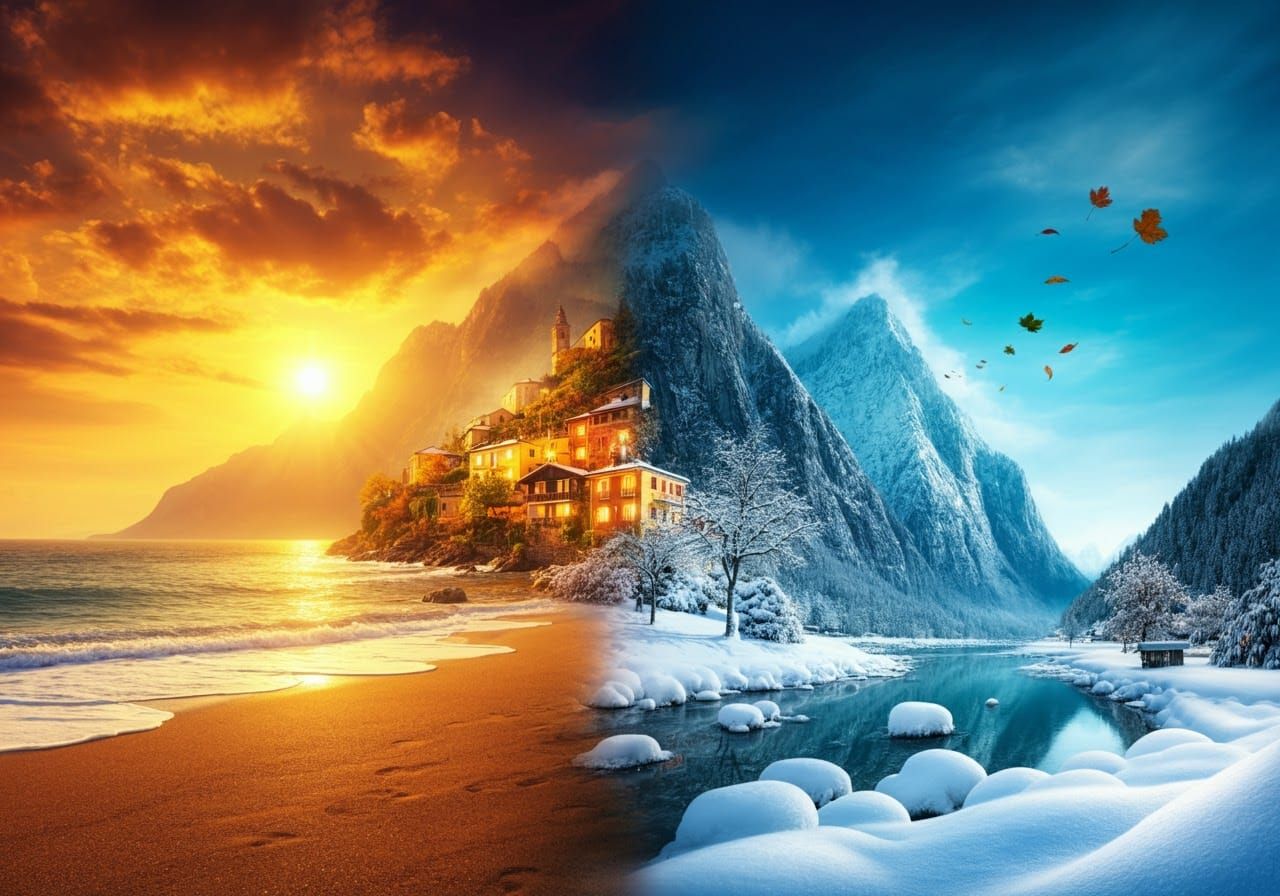 Four Seasons Seamlessly Blended Together