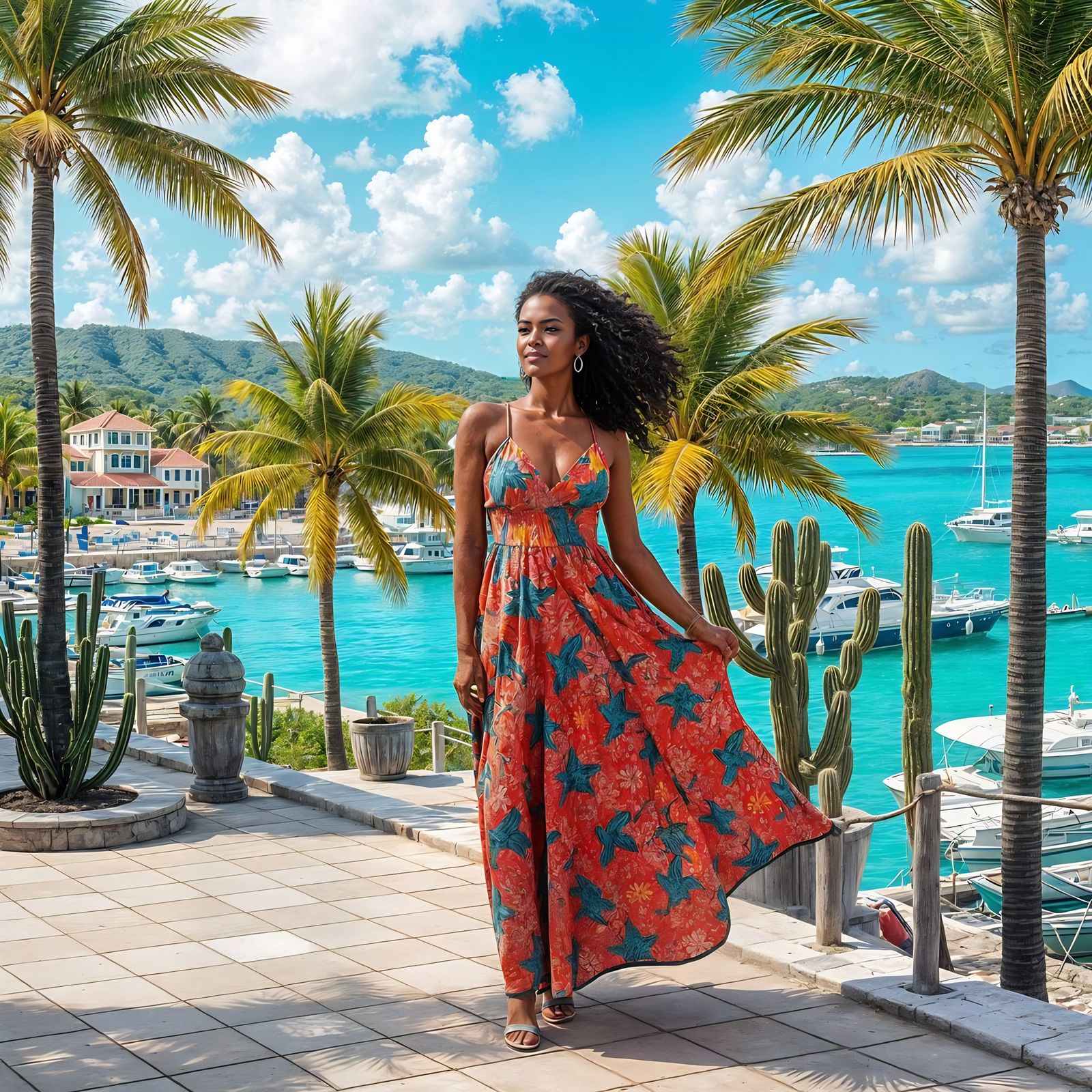 Bonaire Waterfront: Dutch Colonial Architecture in Digital A...