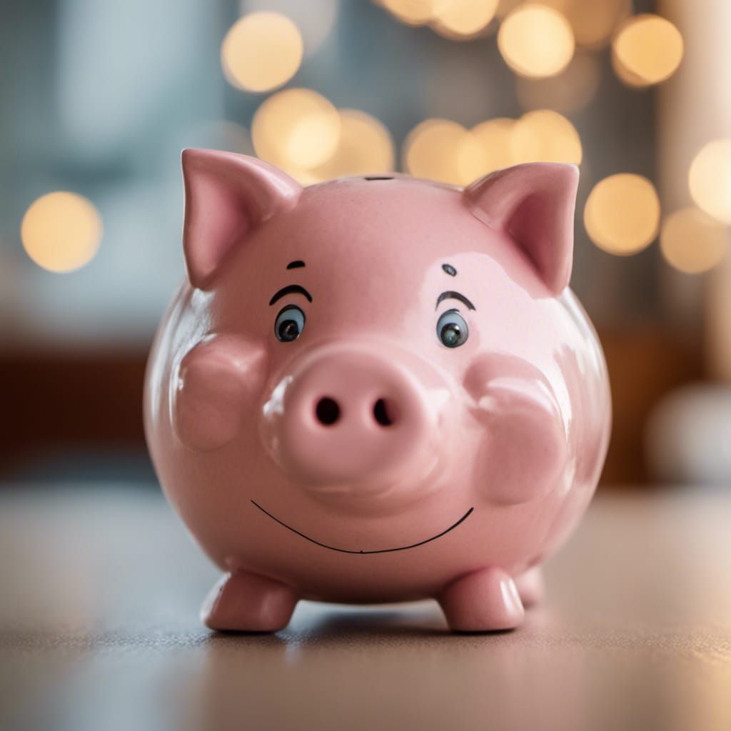 Hyperrealistic Piggy Bank: Professional Photography