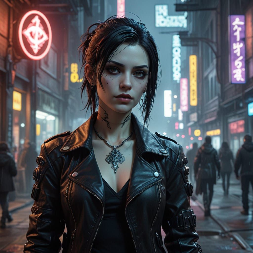 Goth Cyberpunk Goddess