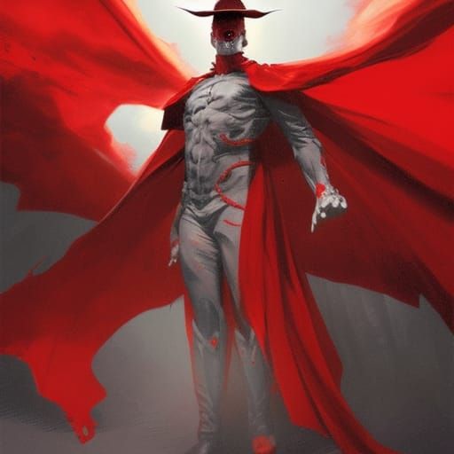 Ghostly Cowboy Avenger in Comic Book Art