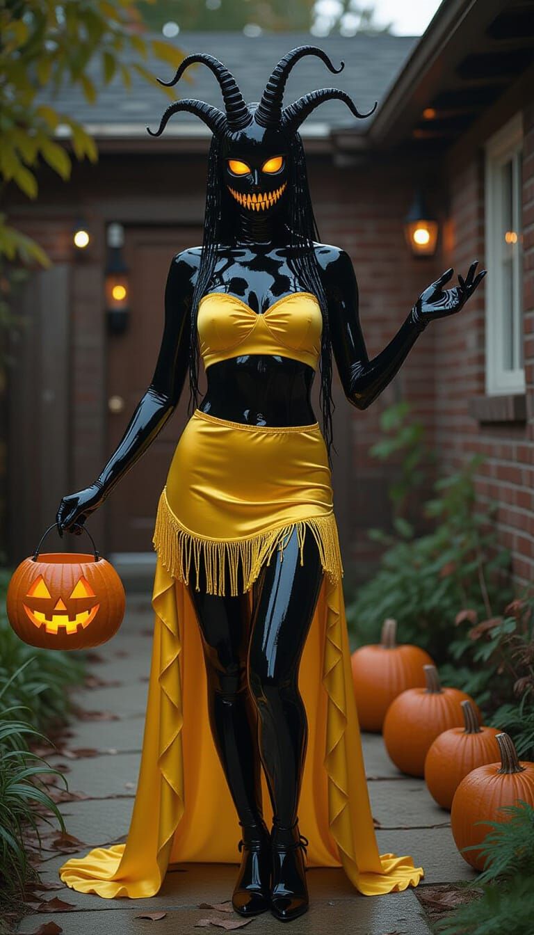 Faceless Slime Abomination in Yellow Silk Skirt