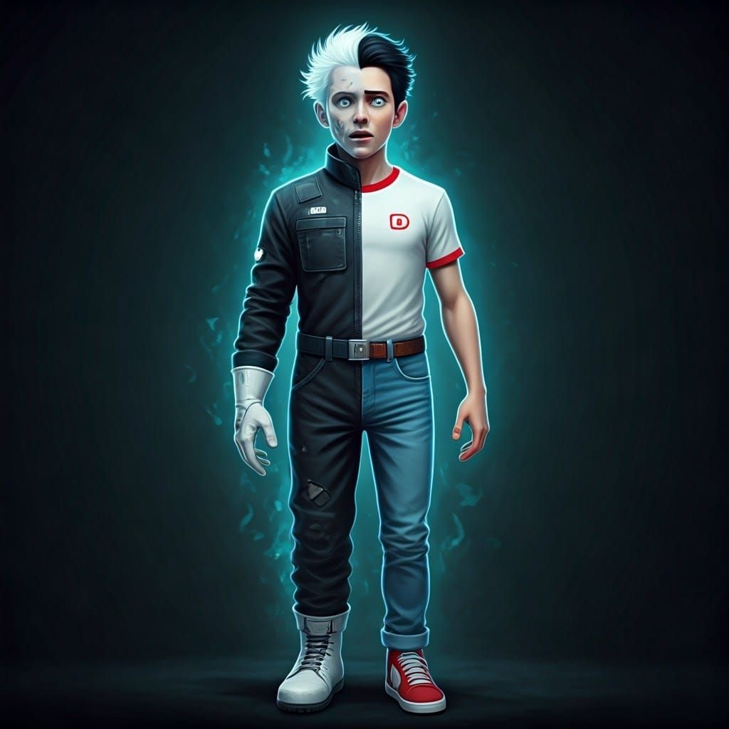 Danny Phantom Split: Ghost and Human in Digital Art