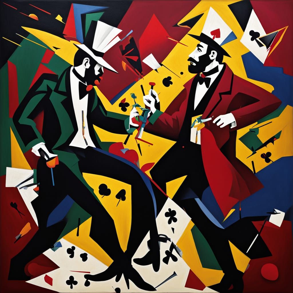 Expressionist Battle: King of Clubs vs Jack of Diamonds