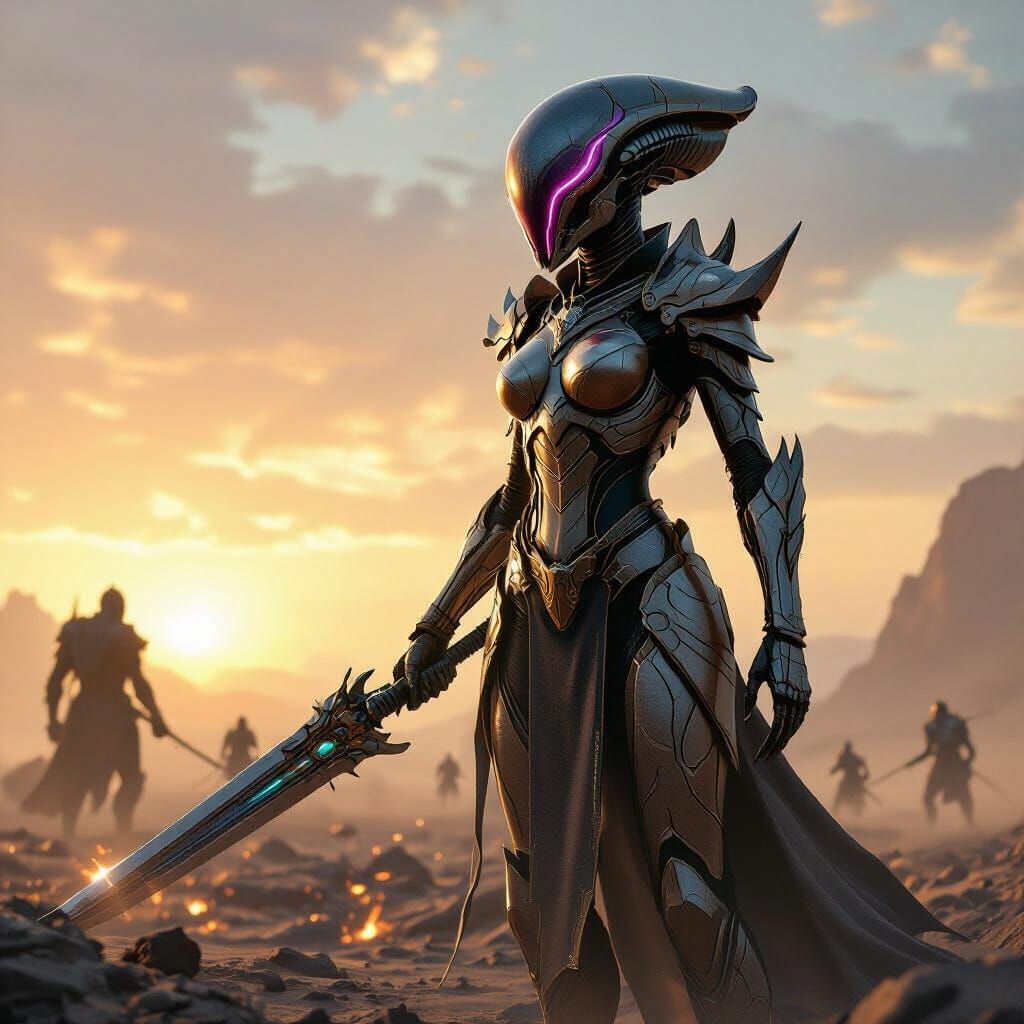 Alien Queen Surveys Battlefield in Revealing Armor