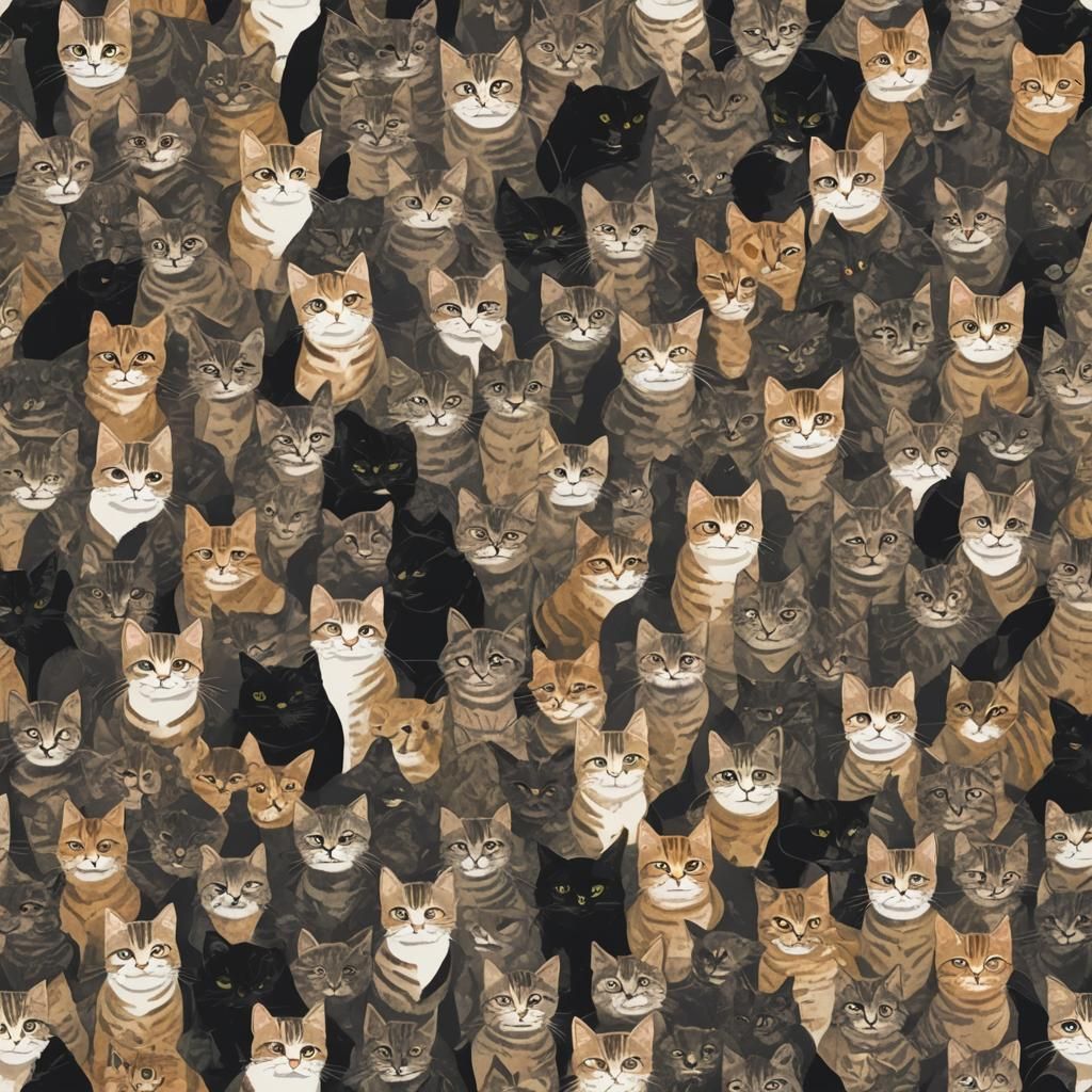Abstract Cat Generated by AI