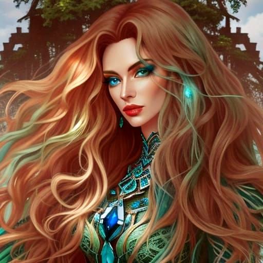 Vibrant Nature Scene in a Watercolor Aesthetic