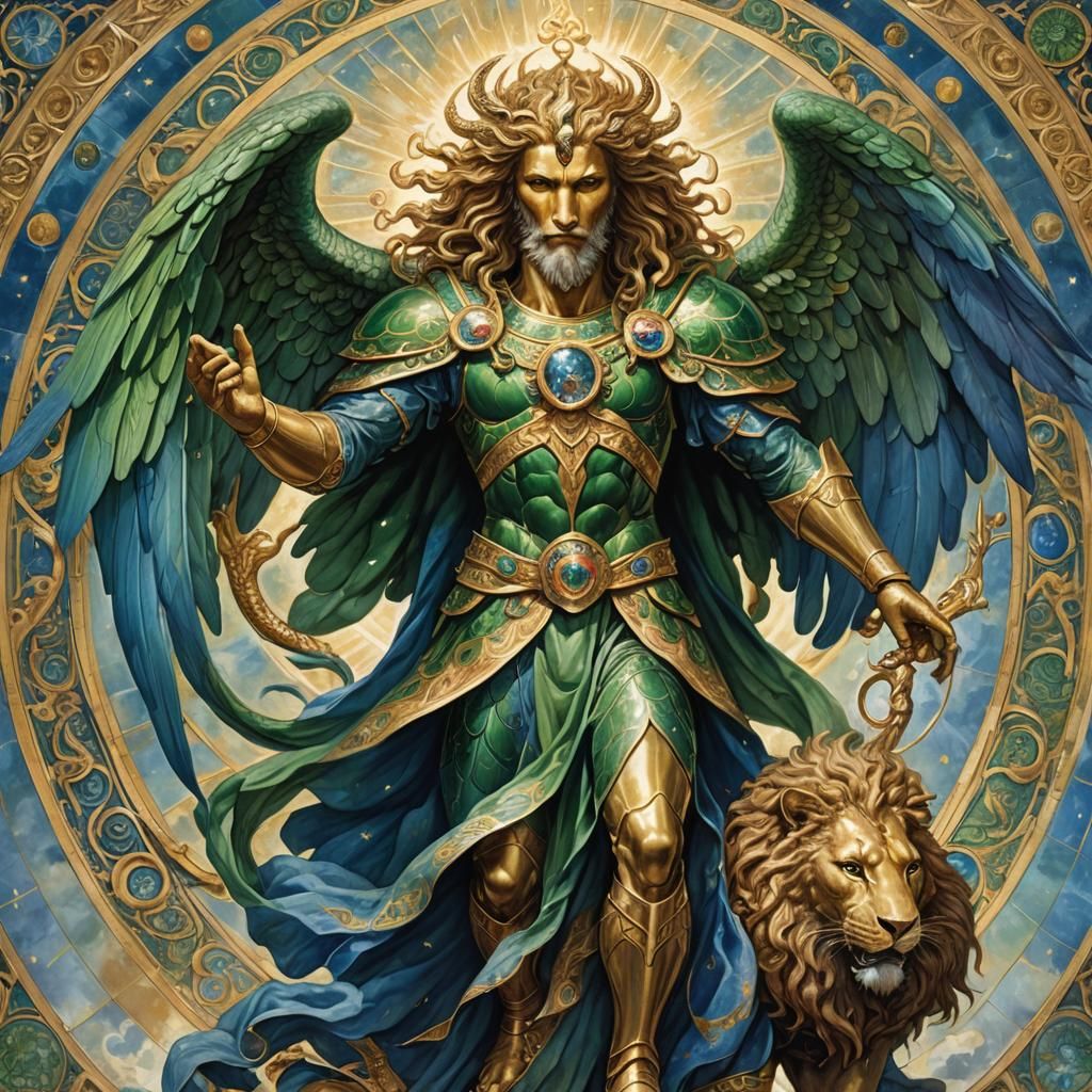 Archangel Samael Serpent Lion Digital Art