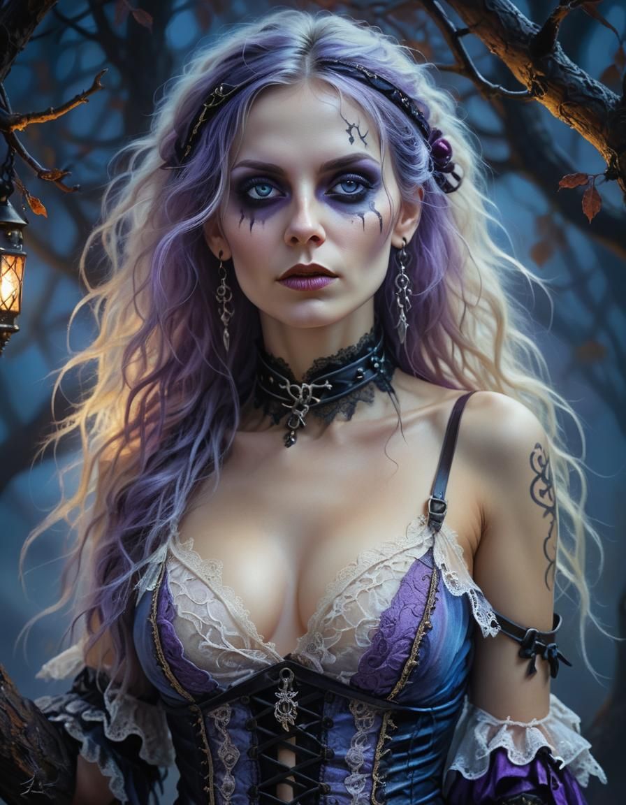 Gothic Pirate Portrait in Dark Fantasy Style