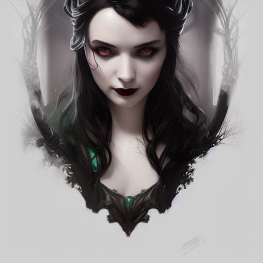 Gothic Snow White Portrait in High Resolution