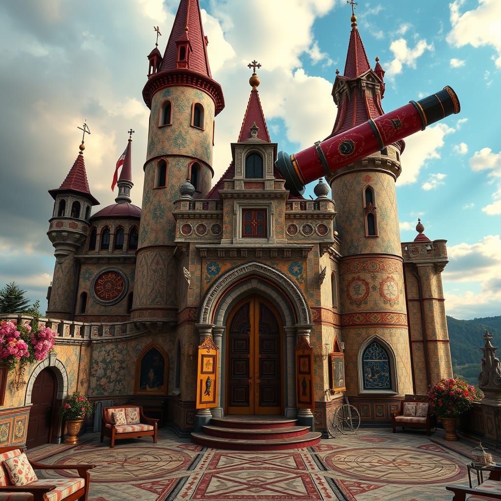 Majestic Italian Castle with Celestial Observatory