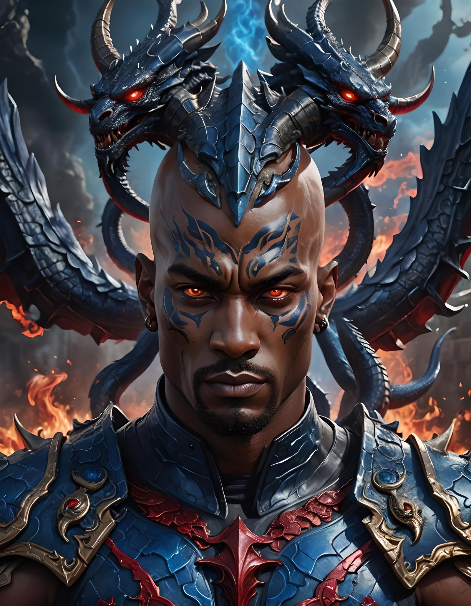 Futuristic God Portrait in Hyperrealism