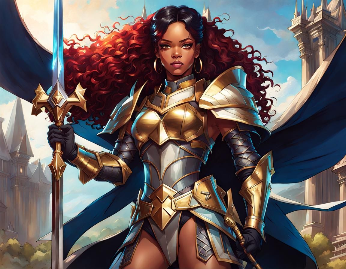 Anime Knight Full Body Portrait in 8K