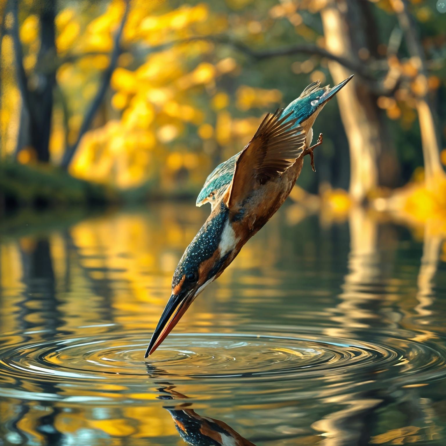 Kingfisher One Nanosecond Before Impact