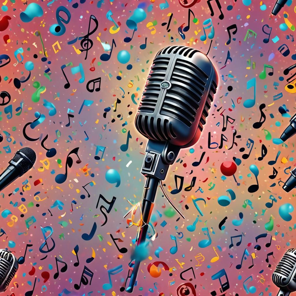 Karaoke Birthday Celebration in 3D Digital Art