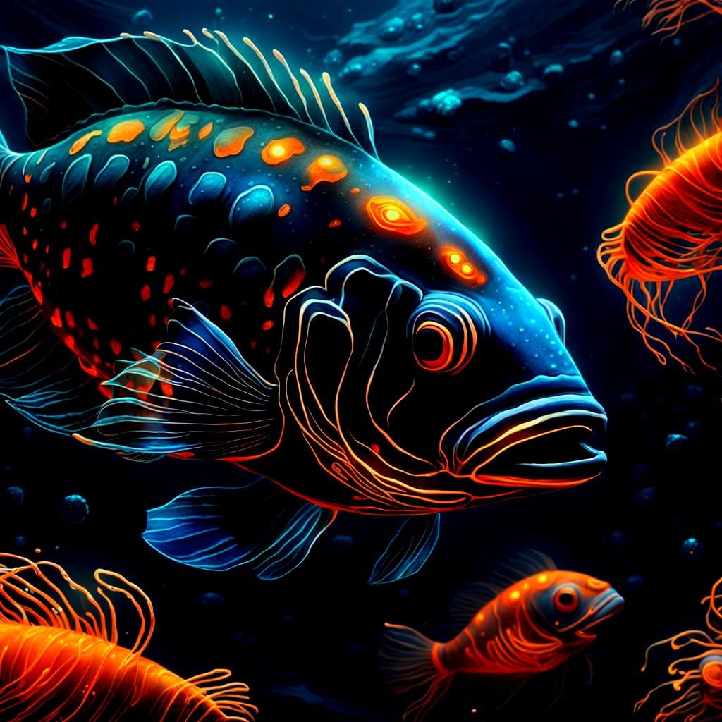 Enormous Deep Sea Fish: Fantastical Concept Art