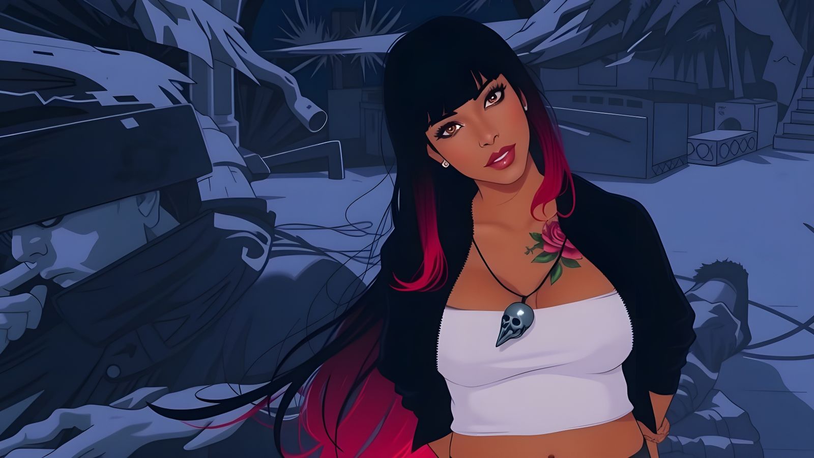 Sultry Latina Goddess in Glamorous Evening Attire