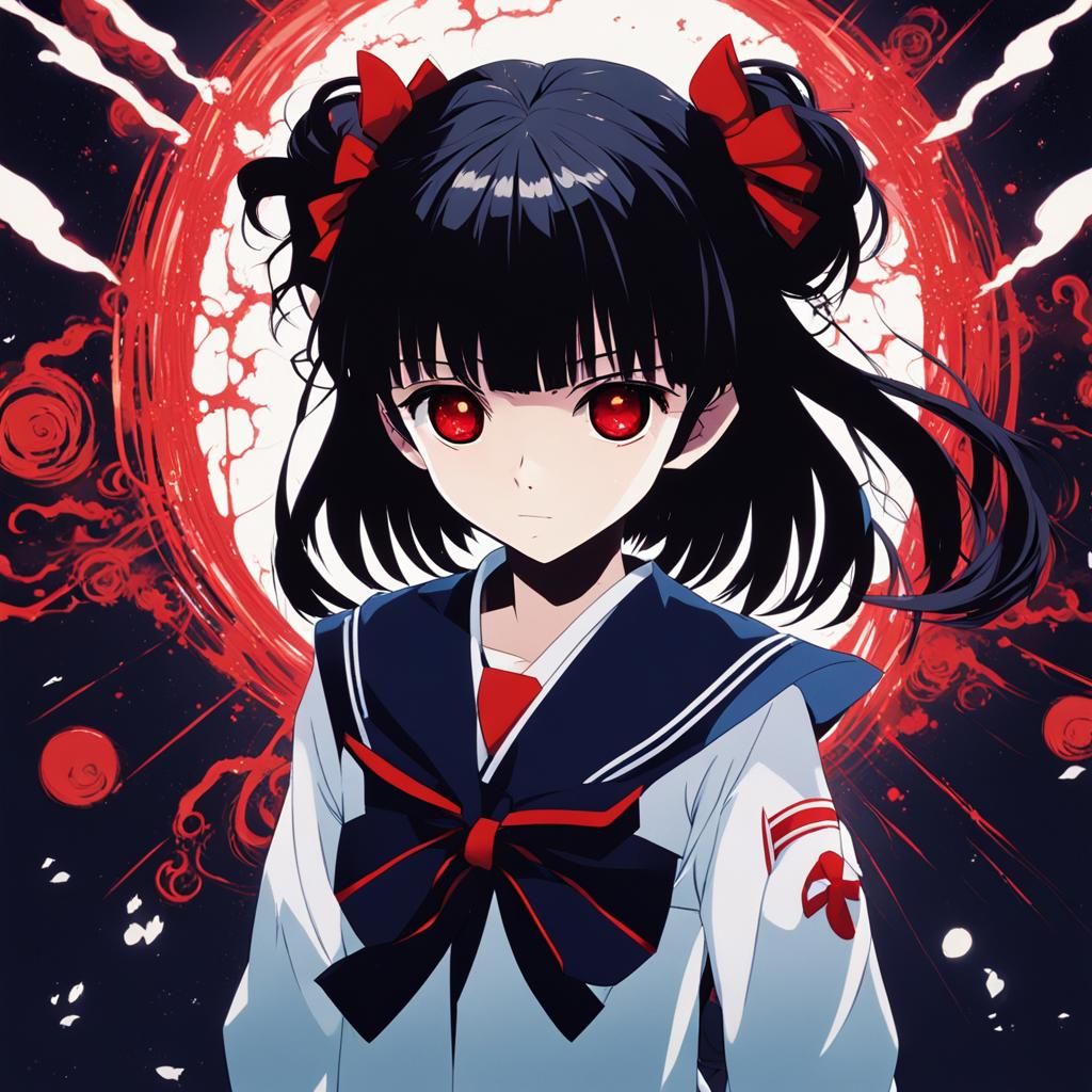 Anime Hell Girl Sending Soul to Void
