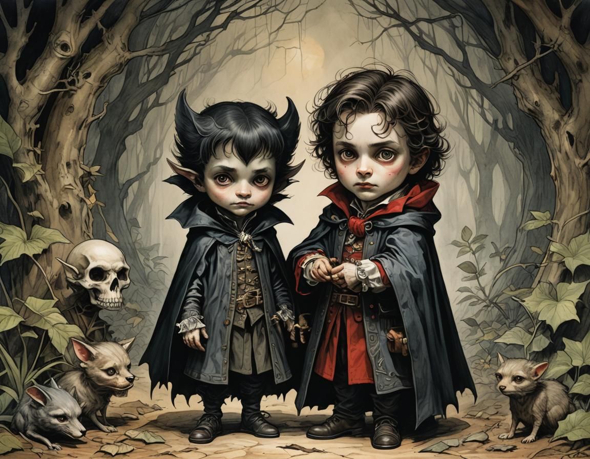 The encounter between Tommy the vampire and Morgan on the planet of secrets