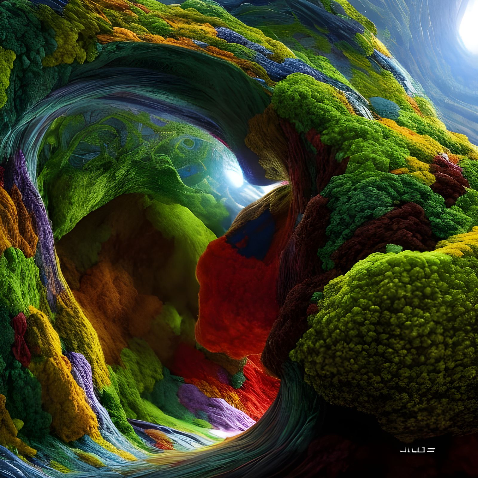 Abstract Geometric Art in Polychromatic Style