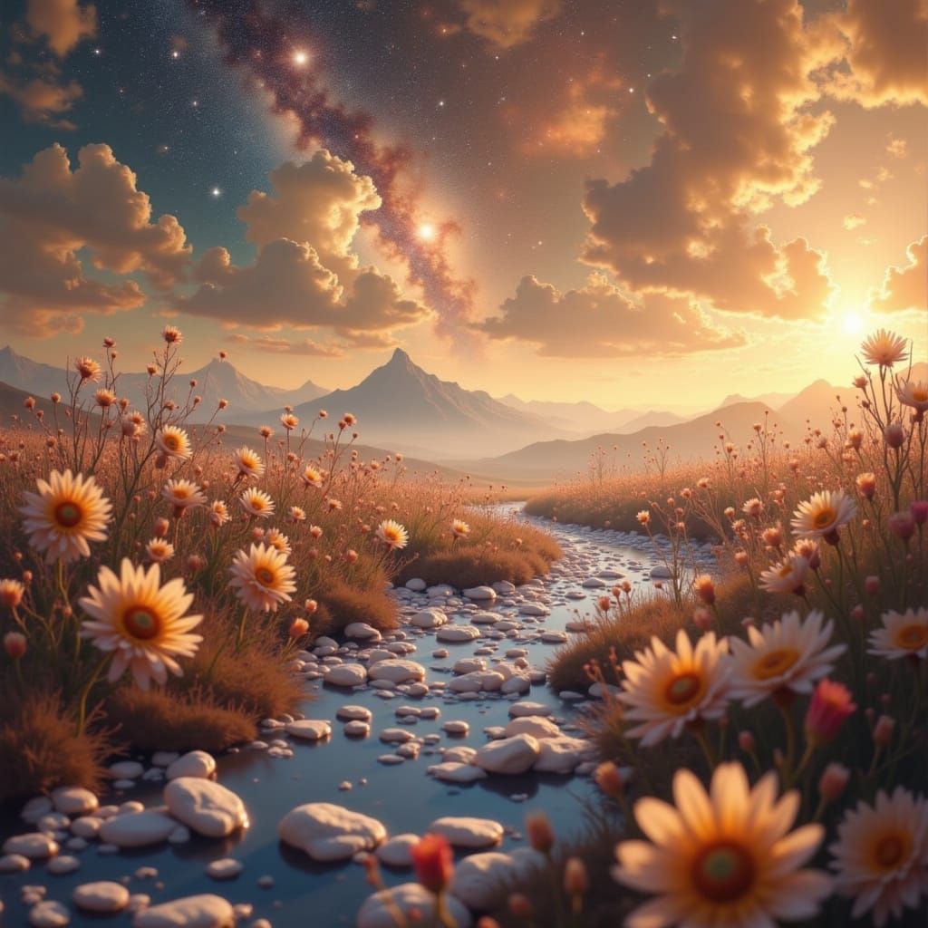 Dazzling Celestial Panorama: Cosmic Photography of Stars and...