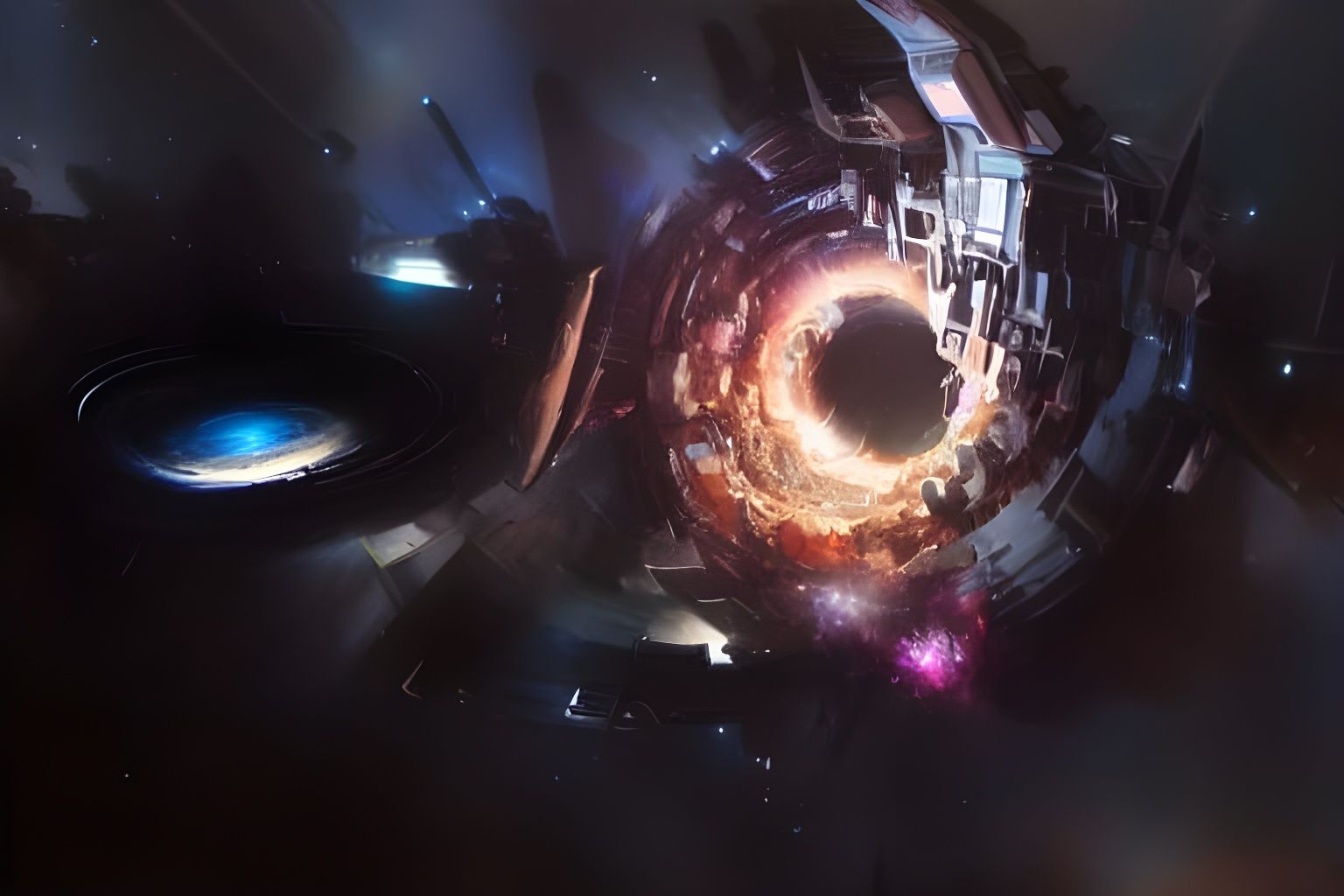 Futuristic Megastructure: Wormhole Through Space