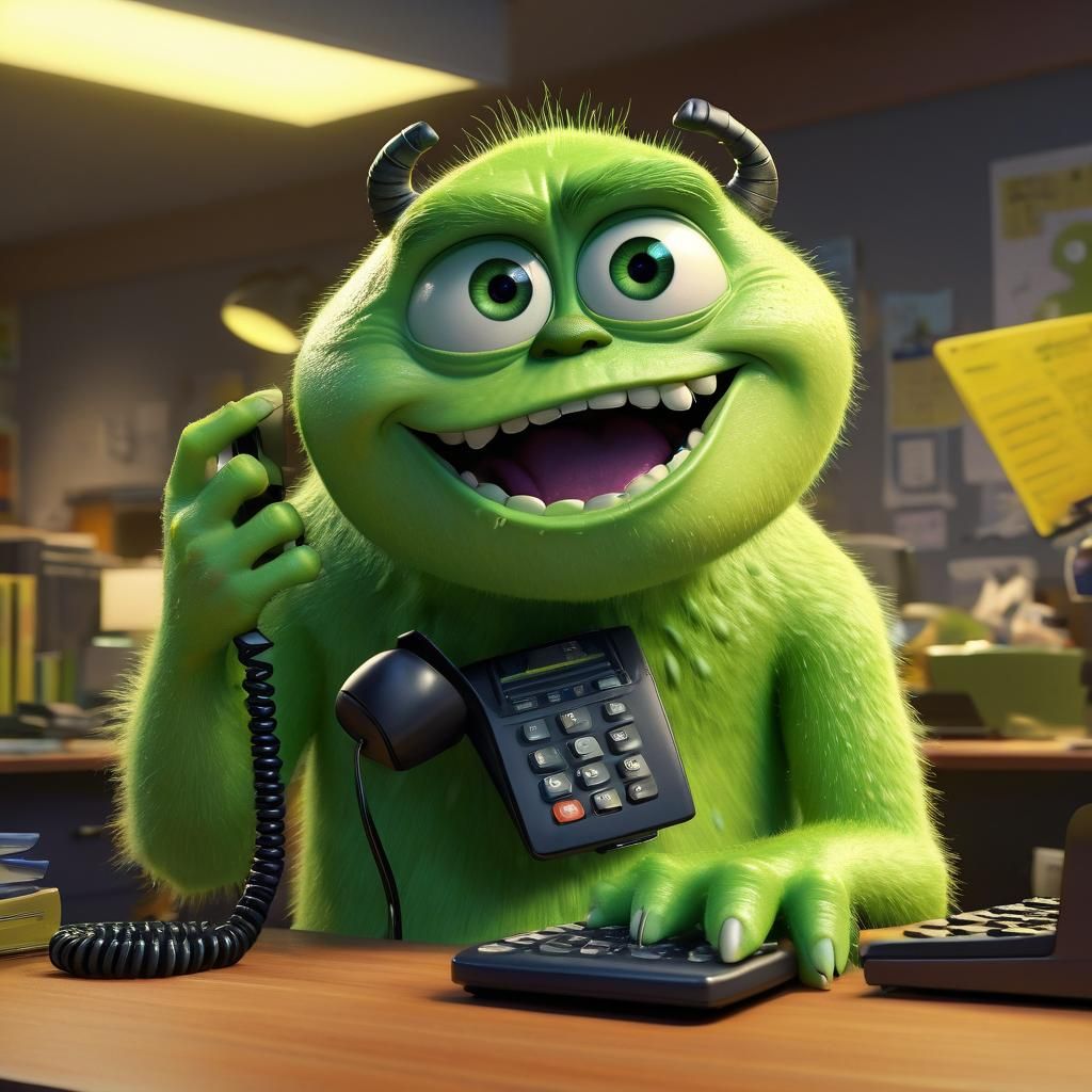 Mike Wazowski in Pixar-Style 3D Animation