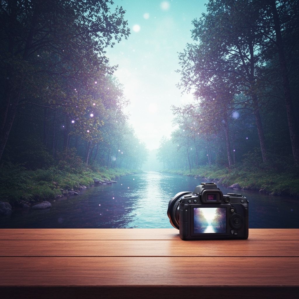 Surreal River Flows from Camera Screen