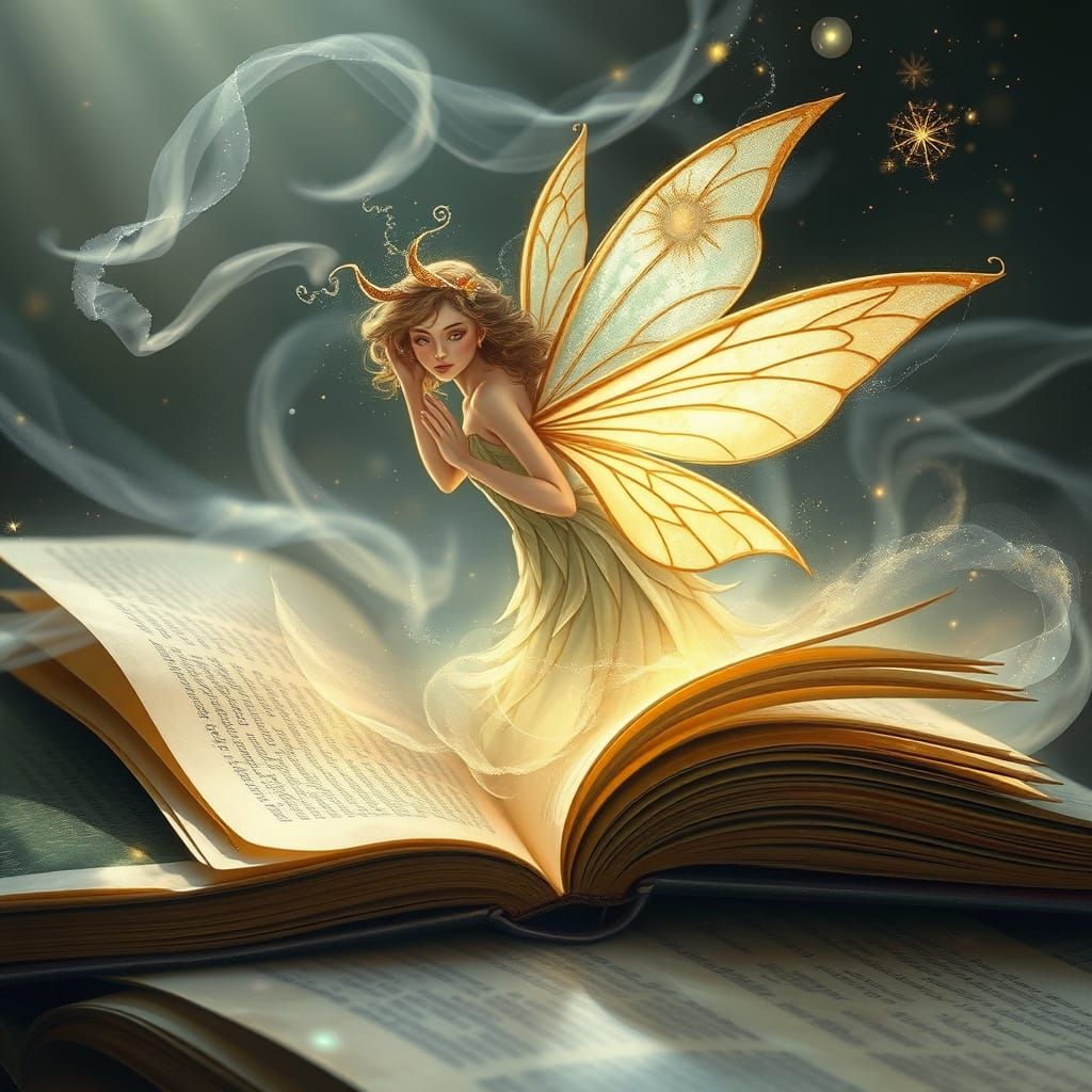 Fairy Emerging from Whispers of the Ancients