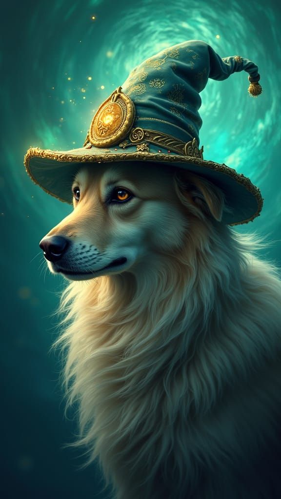 Majestic Canine in Enchanted Regalia