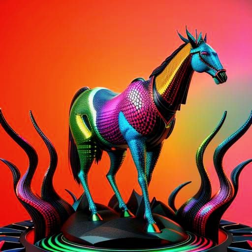 Psychedelic CGI Image in 8k Resolution