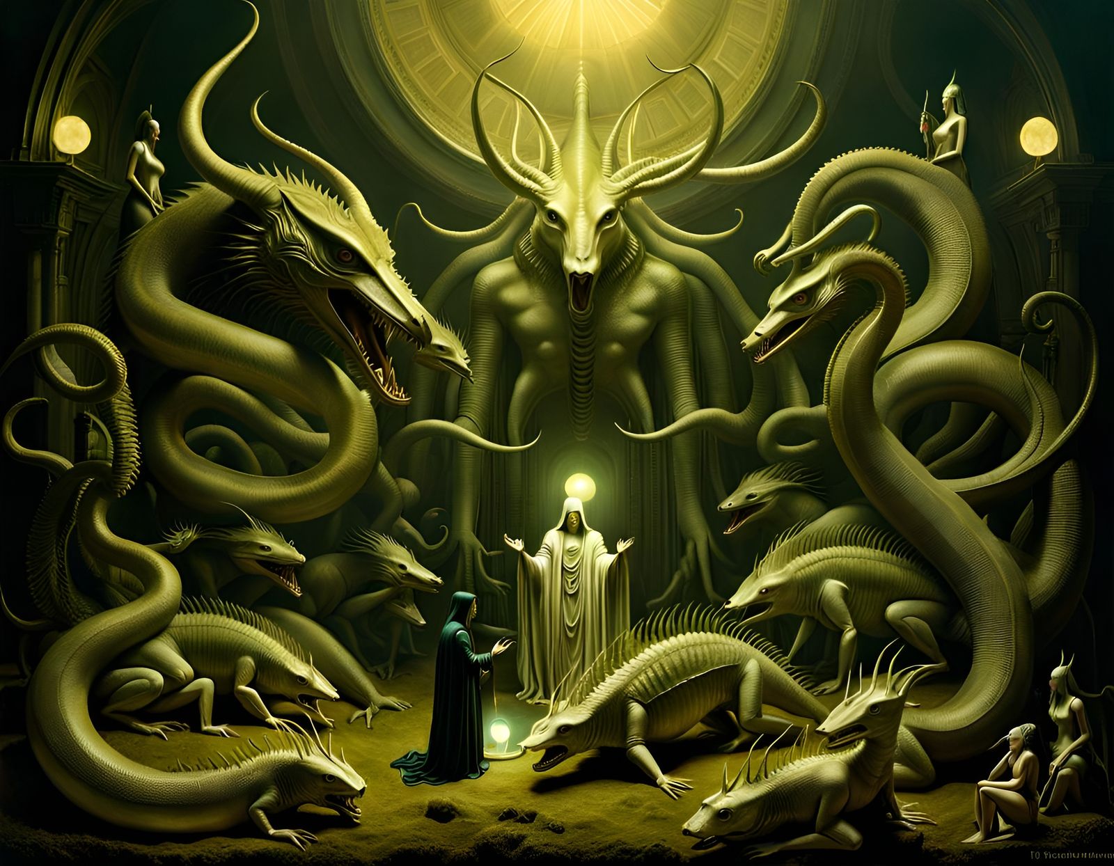 Pleiadians Conspiracy: A Hyperrealistic Digital Oil Painting