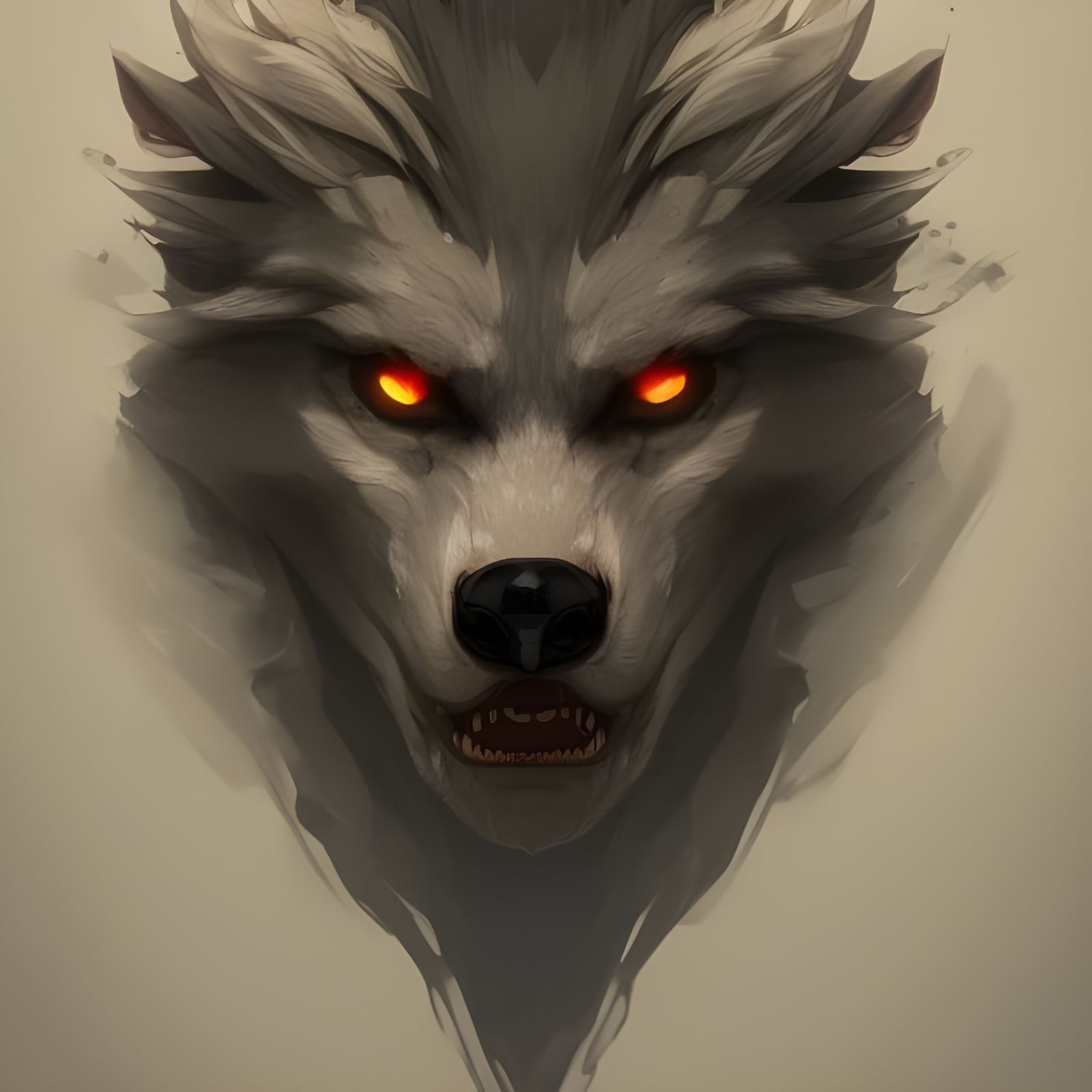 Werewolf Priest Portrait in Hyperdetailed Style