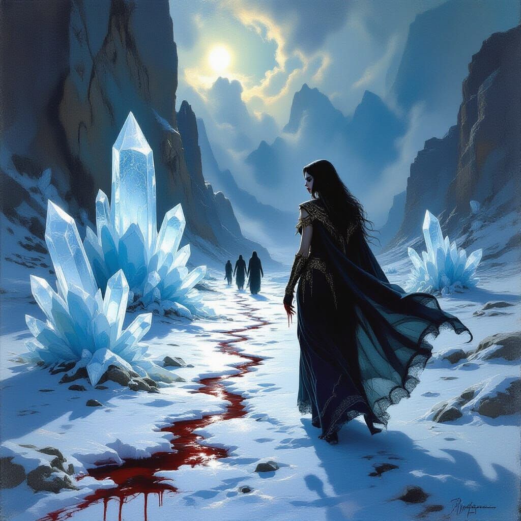 Ancient Egyptian Time Walkers with Vampire in Prehistoric Ic...